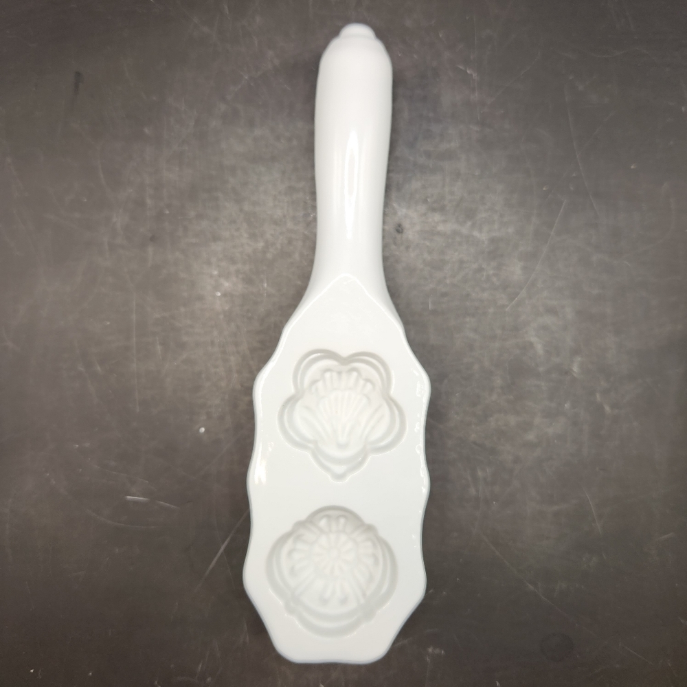 Vintage Schmid Brothers Floral White Porcelain Butter Mold Heritage Collection